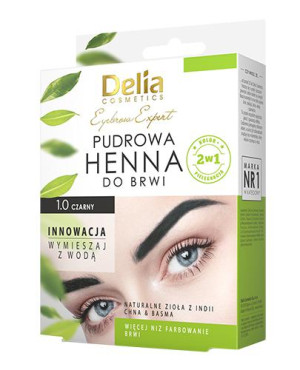 Delia Eyebrow Expert Pudrowa henna do brwi 1.0 czarny, 4 g