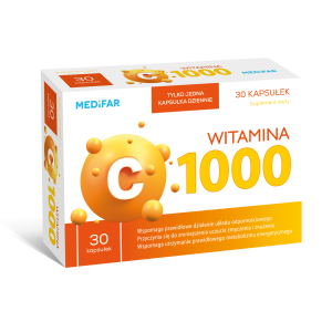 MediFar, Witamina C 1000, kapsułki, 30 sztuk