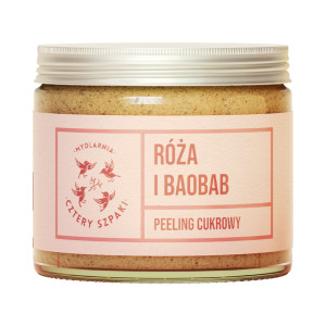 Mydlarnia Cztery Szpaki Peeling róża i baobab - 250 ml