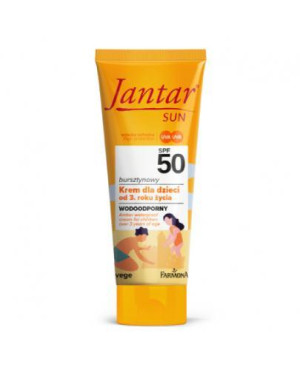 Jantar Sun Bursztynowy wodoodporny krem dla dzieci SPF 50, 50 ml 
