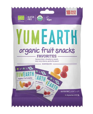 YumEarth Organic Żelki bez żelatyny EKO Fruit Snacks, 10 x 19,8g