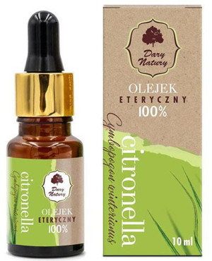 Dary Natury Olejek eteryczny citronella 100 %, 10 ml, cena, opinie, skład
