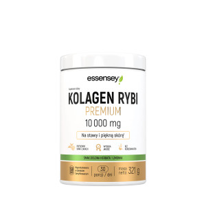 Essensey Kolagen Rybi Premium 10000 mg, smak zielona herbata-limonka, 321 g