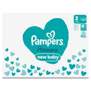 Pampers Harmonie Baby Pieluszki, rozmiar 2 4 kg-8 kg, 204 sztuk