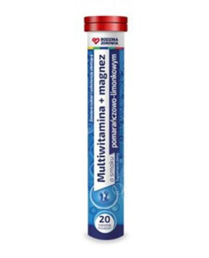 RODZINA ZDROWIA Multiwitamina + magnez - 20 tabl. musujących
