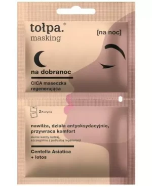 Tołpa Masking Na dobranoc CICA maseczka regenerująca 2 x 5 ml