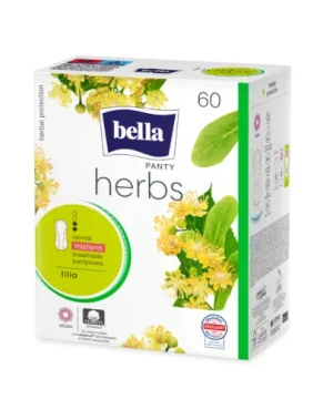 Bella Panty Herbs Tilia wkładki higieniczne wzbogacone kwiatem lipy, 60 sztuk