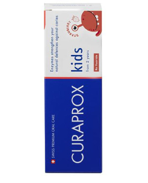 Curaprox Kids Pasta do zębów dla dzieci bez fluoru truskawkowa, 60 ml