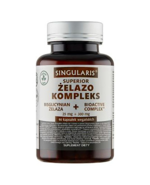 Singularis Superior Żelazo Kompleks 25 mg + 300 mg - 90 kaps. - cena, opinie, właściwości