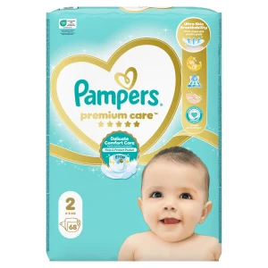 PAMPERS PREMIUM CARE 2 MINI, pieluchy 4-8 kg, 68 sztuk