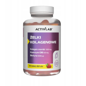 ActivLab, Żelki Kolagenowe - truskawka, żelki, 60 sztuk