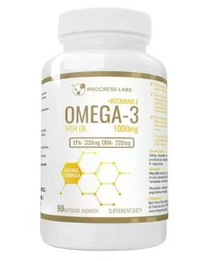 Progress Labs Omega 3 1000 mg + Witamina E 90 kapsułek miękkich