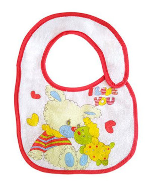 Libra babies Śliniak Libra na rzep 100% bawełna owieczka, 1 szt.
