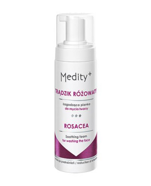 Medity+ Trądzik Różowaty Łagodząca Pianka do mycia twarzy, 150 ml