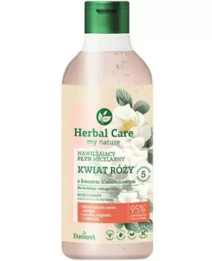 Farmona Herbal Care, nawilżający płyn micelarny bez pompki kwiat róży, 400 ml