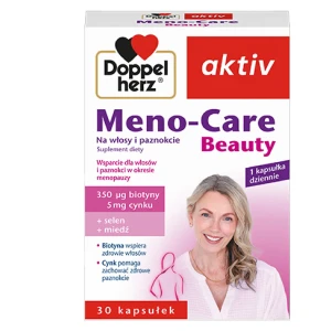 Doppelherz aktiv Meno-Care Beauty Na włosy i paznokcie, kapsułki, 30 szt