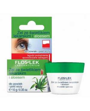 Flos-Lek żel do powiek i pod oczy ze świetlikiem lekarskim i aloesem, 10 g