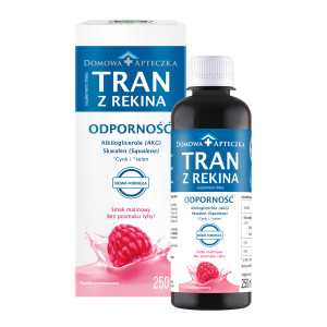 Domowa Apteczka Tran z rekina, płyn, smak malinowym, 250 ml