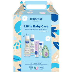 Mustela Little Baby Care pierwsza pielęgnacja dla maluszka żel do mycia 200 ml + szampon 200 ml + krem do twarzy 40 ml + krem do przewijania 50 ml [ZESTAW]