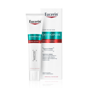 Eucerin Dermopure Clinical, Krem kojący, hydra repair, skóra trądzikowa, 40 ml