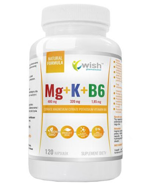 Wish Magnez + Potas + Witamina B6 - 120 kaps. - cena, opinie, dawkowanie