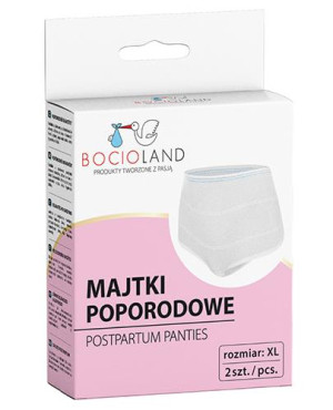 Bocioland Wielorazowe Poporodowe Majtki siateczkowe XL, 2 sztuki