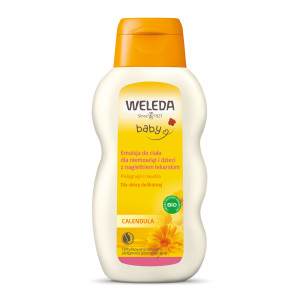 Weleda Baby Emulsja do ciała dla niemowląt i dzieci z nagietkiem, 200 ml