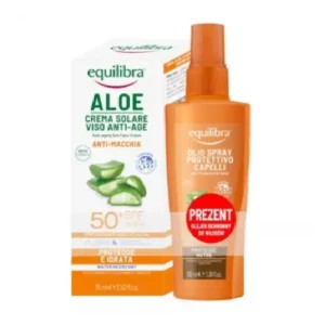 Equilibra Sun Krem do twarzy SPF50+, 75 ml + Olejek ochronny do włosów, 100 ml [ZESTAW]