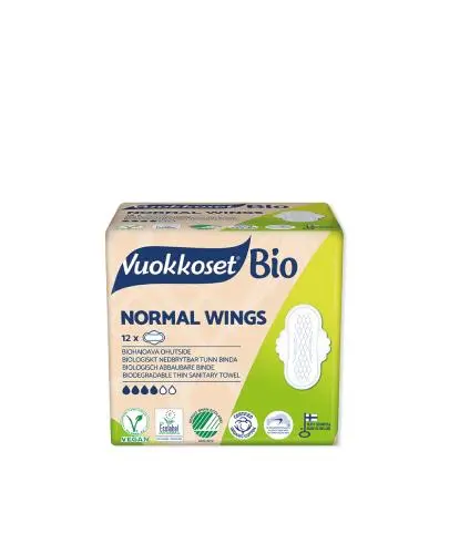 Vuokkoset Bio Podpaski ze skrzydełkami Normal 12 sztuk