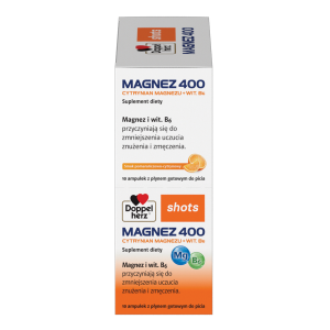 Doppelherz shots MAGNEZ 400, ampułki, 10 sztuk
