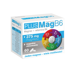 PLUSMAG B6, magnez + witamina B6 - 60 tabl.