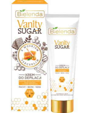 Bielenda Vanity Sugar, Krem do depilacji z miodem akacjowym i woskiem pszczelim, 100 ml
