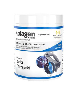 NOBLE HEALTH Kolagen w proszku + glukozamina i witamina C - 100 g - zdrowe stawy