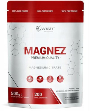 Wish Magnez Cytrynian Magnezu - 500 g - cena, opinie, dawkowanie