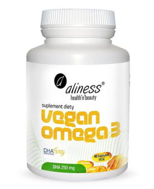 Aliness Vegan Omega 3 DHA 250 mg, kapsułki, 60 sztuk