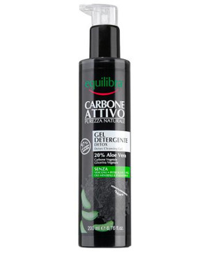 EQUILIBRA CARBONE ATTIVO Oczyszczający żel do mycia twarzy, 200 ml