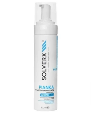 Solverx Atopic Skin Pianka do mycia i demakijażu twarzy i oczu 200 ml
