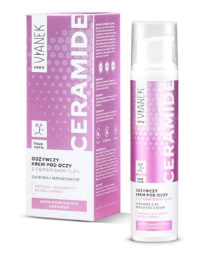 Vianek Hero Ceramide, Krem pod oczy odżywczy z ceramidami 0,8%, 15 ml