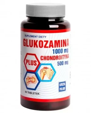 Ginseng Glukozamina 1000mg plus Chondroityna 500mg 60 tabletek