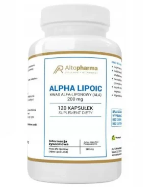 Altopharma Alpha Lipoic kwas alfa liponowy (ALA) 200 mg 120 kapsułek