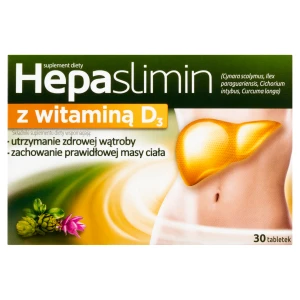 Hepaslimin z witaminą D3, tabletki powlekane, 30 sztuk