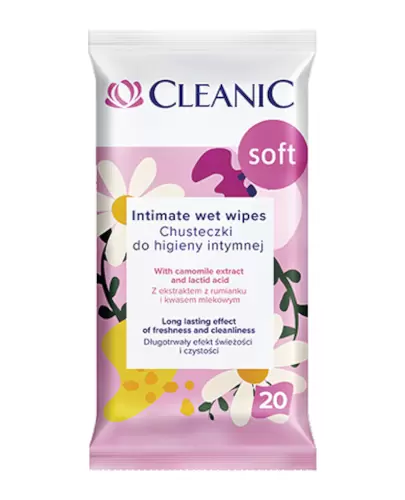 Cleanic Soft chusteczki do higieny intymnej 20 sztuk