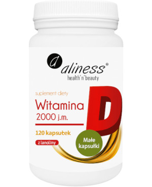 ALINESS, witamina D3 2000 j.m., kapsułki, 120 sztuk