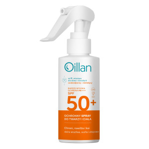 Oillan Sun, Ochronny spray do twarzy i ciała, 125 ml