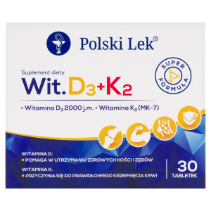 Wit. D3+K2, kapsułki, 30 sztuk