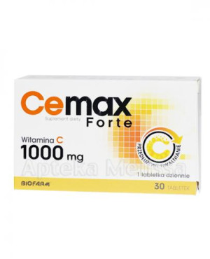 Biofarm CeMax Forte witamina C 1000mg, tabletki, 30 sztuk