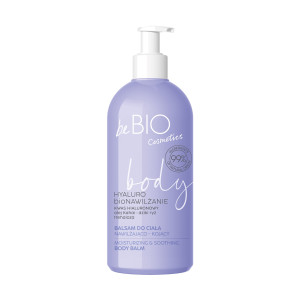 BeBio Hyaluro BIOnawilżenie Naturalny balsam do ciała nawilżająco-kojący Olej kahai + Dziki ryż, 350 ml