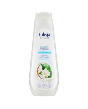 Luksja Silk Care Kremowy Płyn do kąpieli Kokos i Gardenia, 900 ml