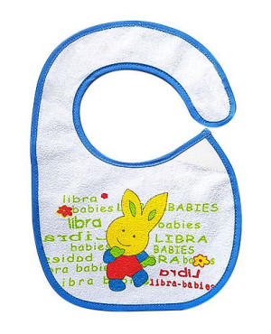 Libra babies Śliniak Libra na rzep 100% bawełna frotte królik, 1 szt.