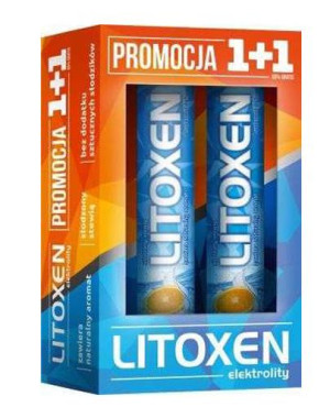 LITOXEN Elektrolity - 2 x 20 tabl. mus. Nawodnienie i mineralizacja organizmu.